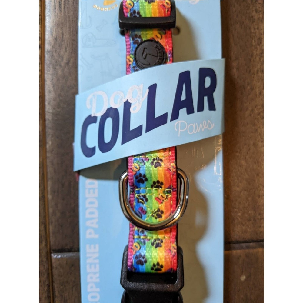 S SMALL M medium Whimsy collection dog collar love dog paws